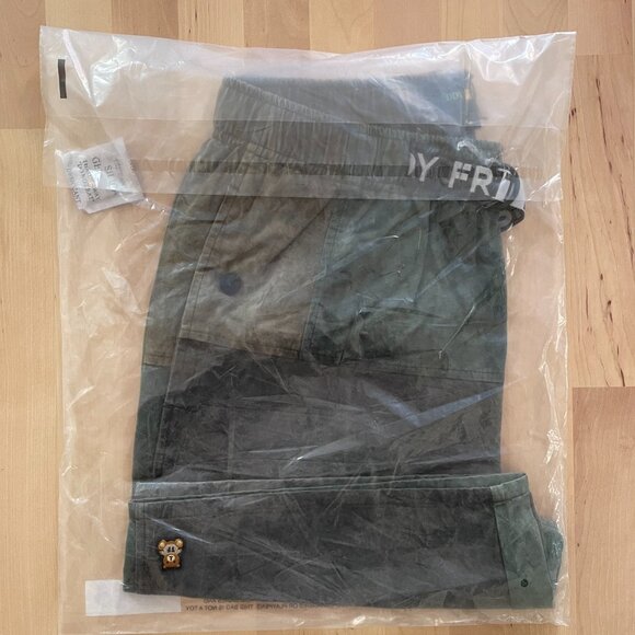 Teddy Fresh Pieced Together Patchwork Shorts w/ Built-In Belt size XS NWT NEW - Picture 11 of 11